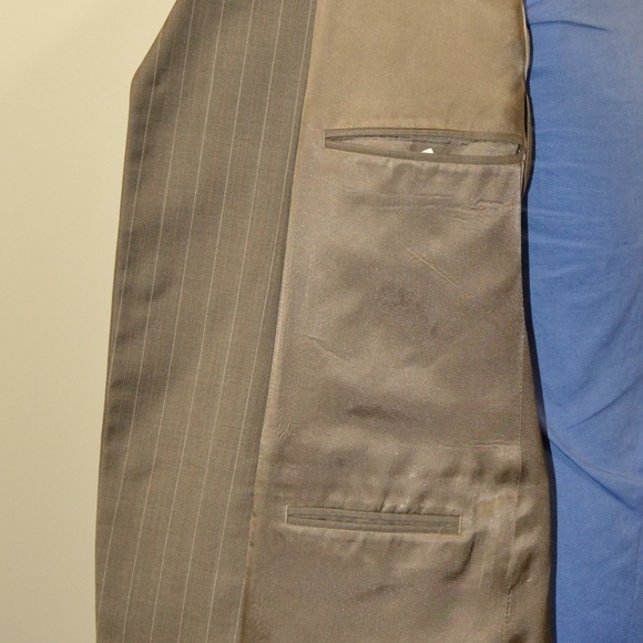 Nautica 38S Sport Coat Blazer Suit Jacket Gray Pin - Picture 7 of 8